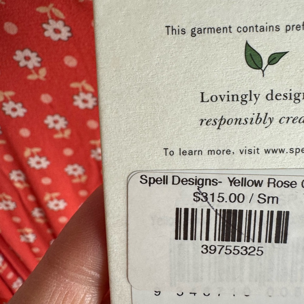 NWT Spell Yellow Rose Gown in Desert Rose - Picture 4 of 12